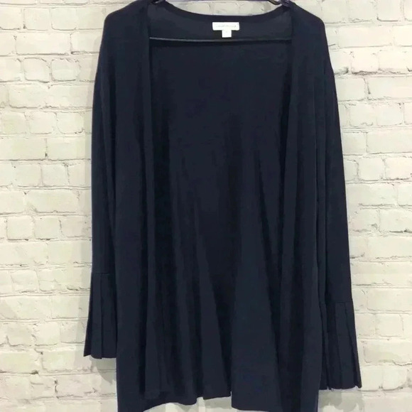 Charter Club Women Plus Ruffle Sleeve Open Front Cardigan - Picture 1 of 6